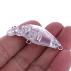 HENGJIA 10 шт. пустая жесткая приманка в форме гольяна 45 мм 3 г неокрашенные рыболовные приманки