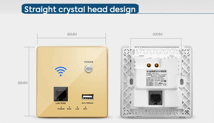 Cnkou 300 м скорость 110~ 250 В usb зарядка Wi-Fi розетка черный кристалл стеклянная панель настенный встроенный беспроводной AP маршрутизатор производитель