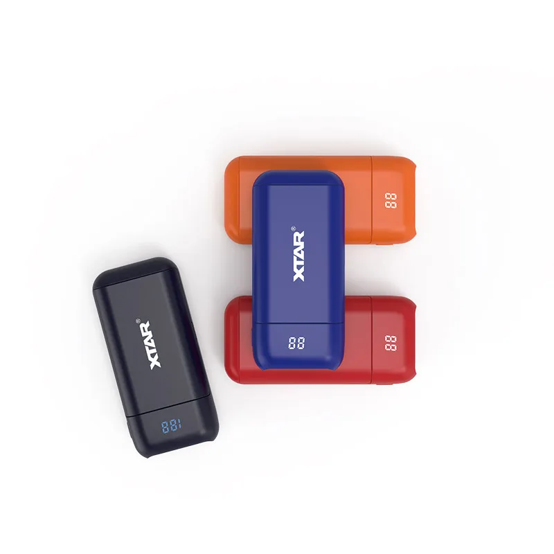 XTAR PB2 светодиодный USB применяется к 3 6 В/3 7 В Незащищенный литий ионная/IMR/INR/ICR 18650