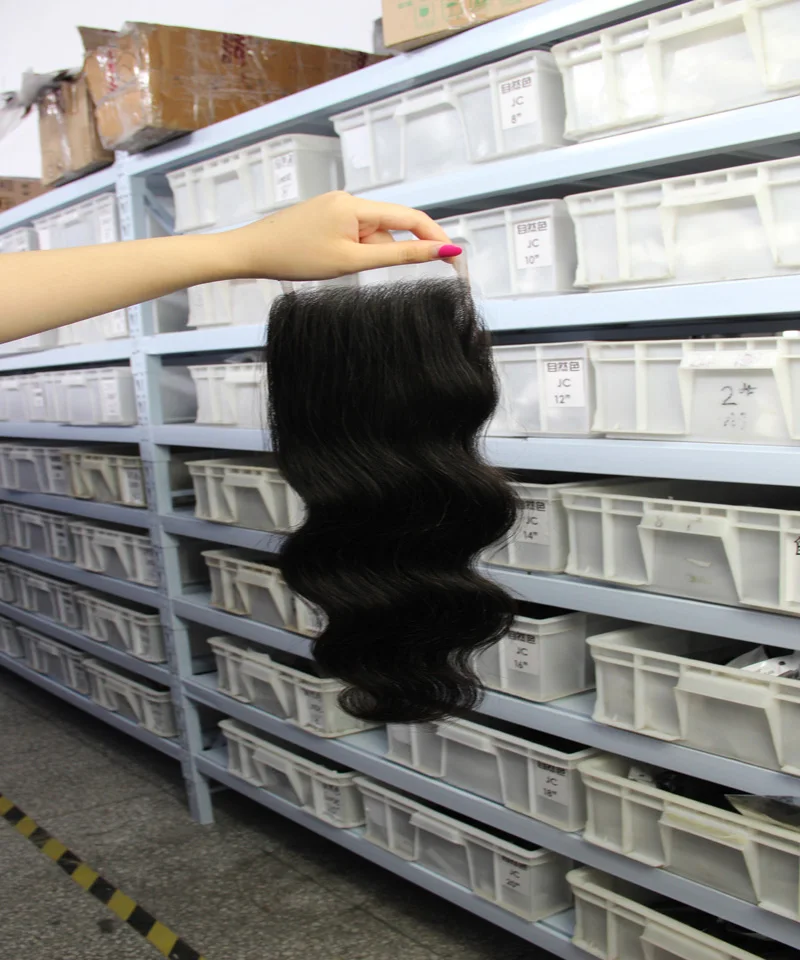 7A Malaysian Virgin Hair Closure Body Wave One Bundle Lace 4x4 Part 100% Human Weave Bundles XB122 |