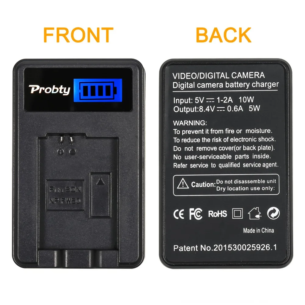 PROBTY NP-FW50 NP FW50 NPFW50 ЖК-дисплей USB Камера Зарядное устройство для Sony Alpha 7 a7 7R a7R