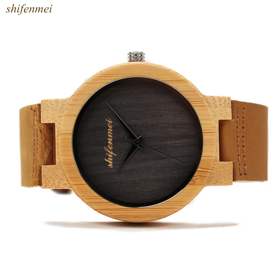 Роскошные деревянные часы без номера Креативные мужские reloj madera relogio masculino montre