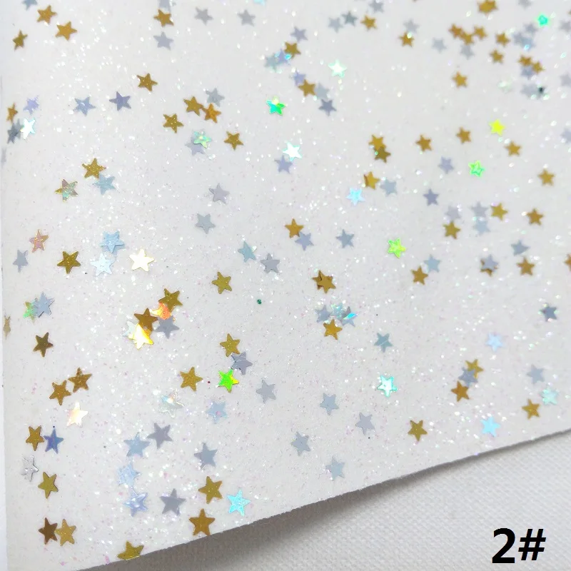 1 шт. A4 Размер 21X29 см с эффектом блестящей кожи со звездами на лук DIY сумки обувь