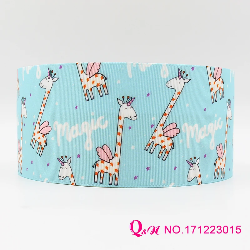 50Yards/Roll Animal Giraffe Grosgrain Ribbons Wedding Christmas Party Decorations Craft Binding For DIY Garment Sewing |