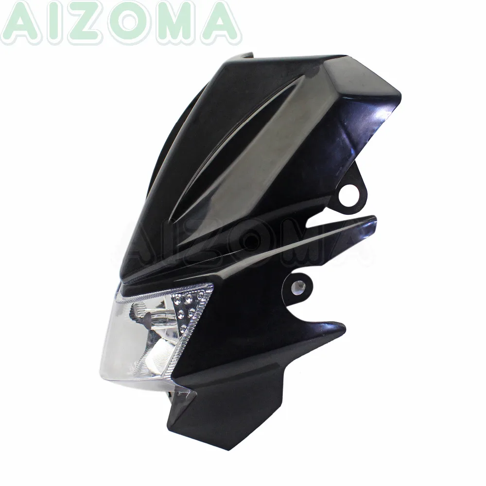 Фара для мотоцикла передняя фара черная обтекатель Honda Suzuki Kawasaki KSR KLX KLR KX 110 125 150 250|