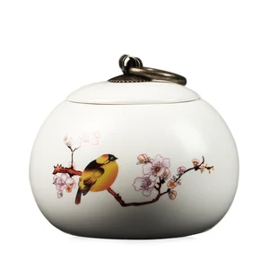 Элегантная керамическая банка для чая, пищевой контейнер с китайским узором, белая фарфоровая банка, емкость для чая, кофе, баночка для хранения, канистра
