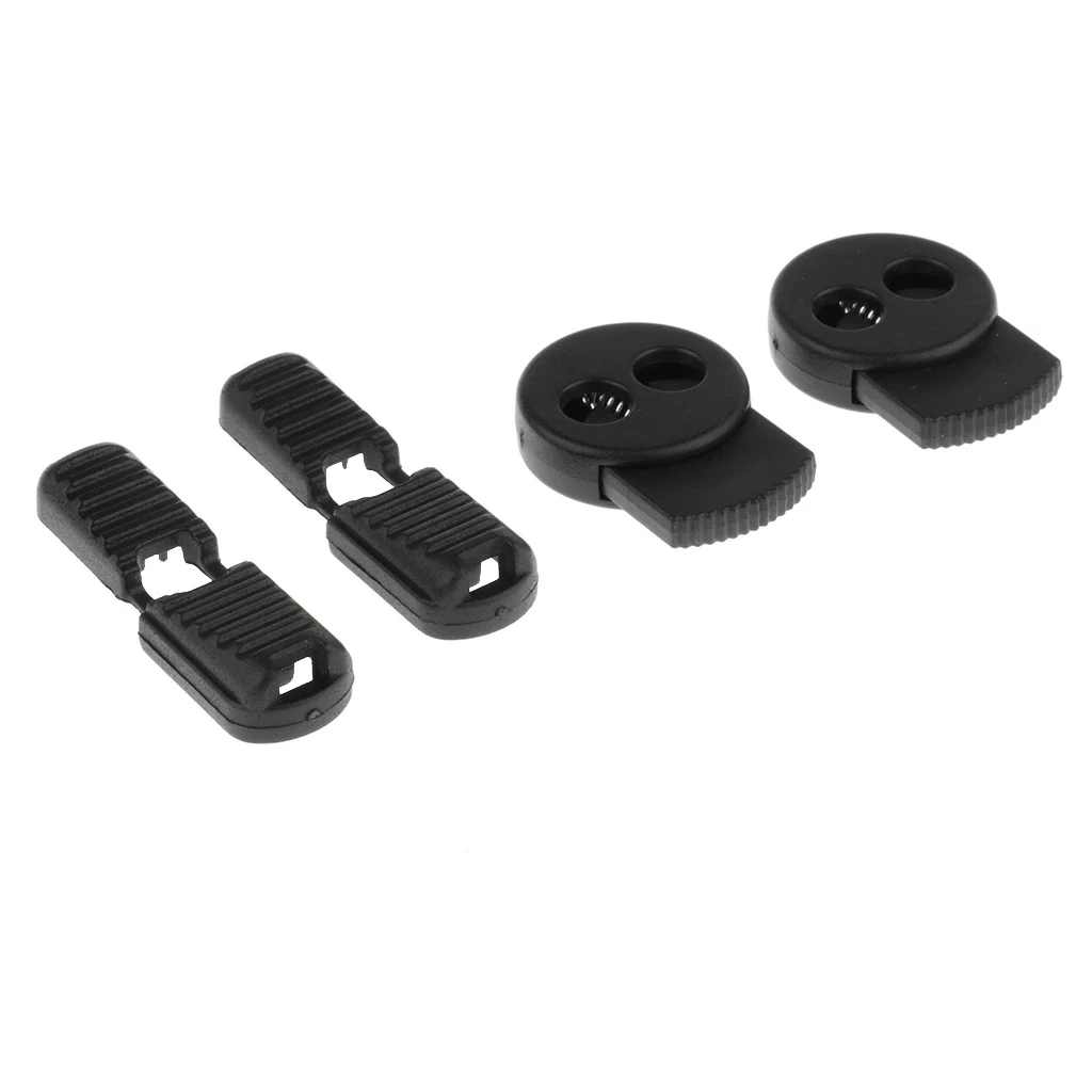 Black 4 1 пара; шнурки без завязок; Замки эластичный Tieless шнурки жгутовые пряжки защелка Замковая для кроссовки ботинки Повседневное и рабочая обувь - Цвет: Black 4