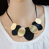 zn fashion harajuku necklace leather cord statement vintage weaving necklace for women jewelry 2021 new jewelry gift
