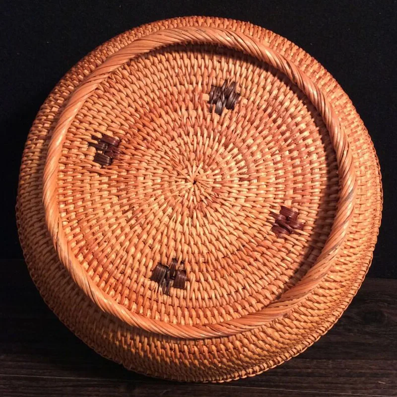 Креативная винтажная плетеная Фруктовая корзина Большая маленькая из