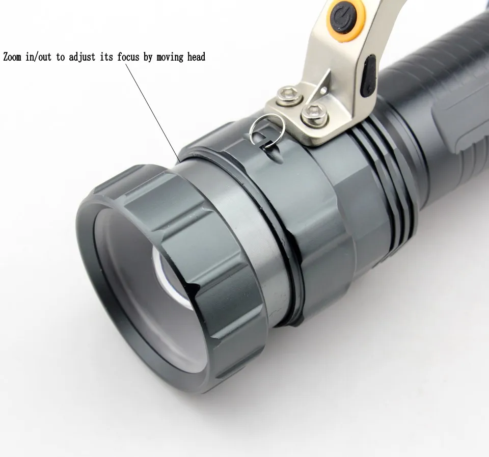 YUPARD zoomable XM-L2 led T6 яркий фонарик высокой мощности прожектор лампа+ 3*2200 мАч 18650 батарея+ зарядное устройство