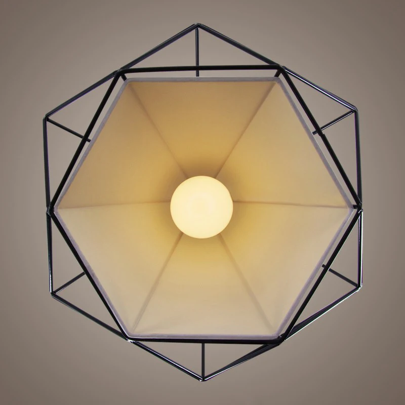 LAINGDERFUL Nordic Iron Pendant Light Cage Industrial Guard Cover Diy Retro Lampshade Classic Black Bulb Lamp | Освещение
