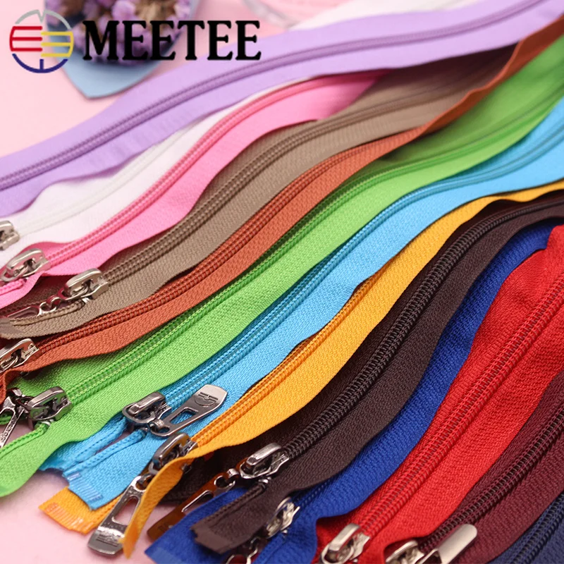 Meetee 4 шт. 70/80 см 5 # нейлоновая катушка молния с открытым концом металлический