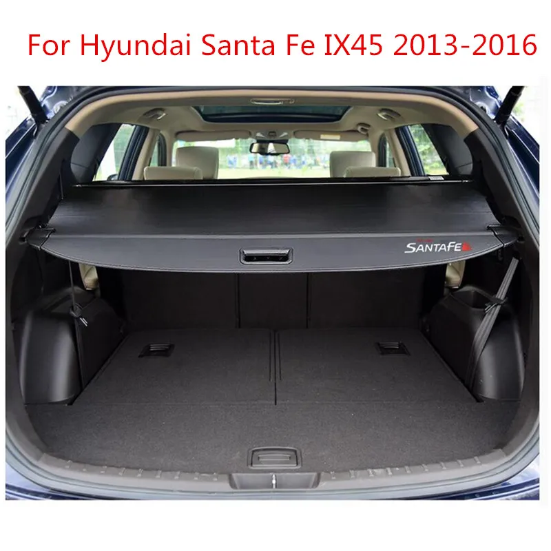 

Rear Parcel Shelf Trunk Cover Material Curtain Rear Curtain Retractable Spacer Rear Racks For Hyundai IX45 2013-2016