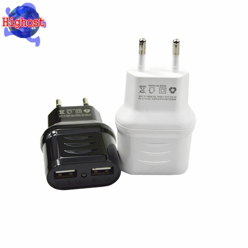 Новый Хорошее Качество 2.1A 2 Порт ЕС Зарядное Устройство с Кабель Micro Usb 5 pin USB