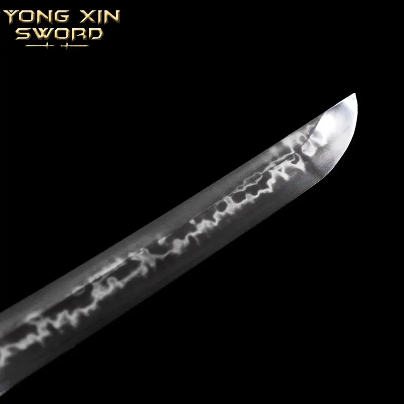 

Japanese Samurai Katana Sword High Quality Copper Accessories Kit T10 Steel Clay Tempered Obvious Hamon Sharp Blade Home Decora