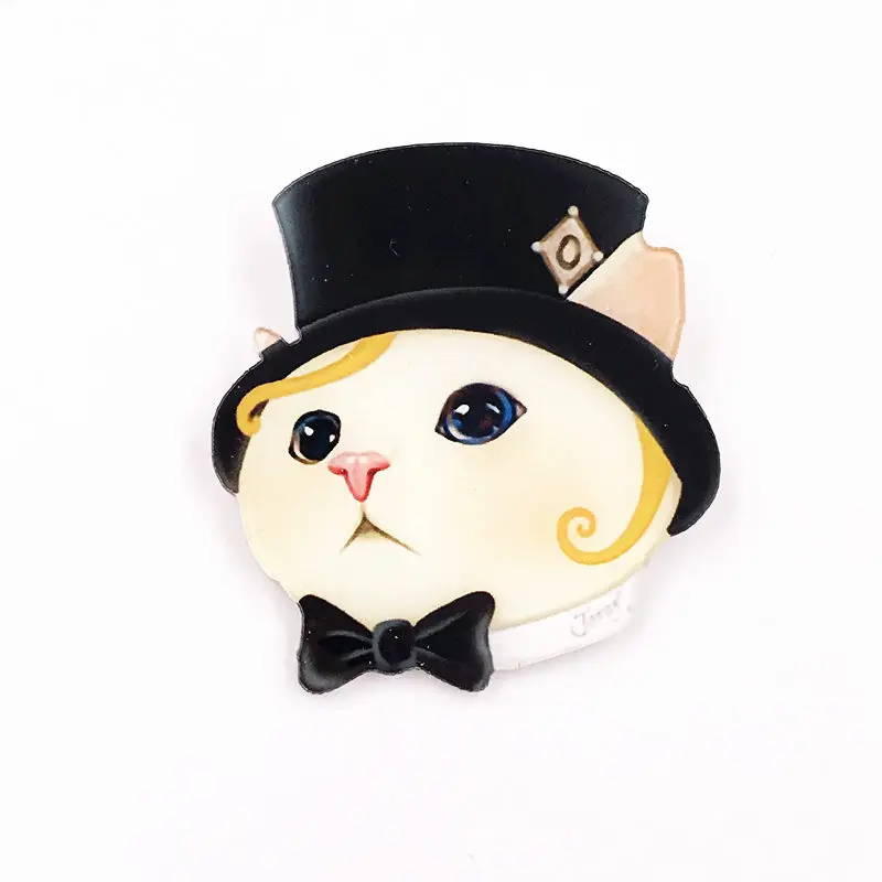 1 шт. аниме Харадзюку кошка леди значки с котенком для сумка шарфом шляпа обувь на