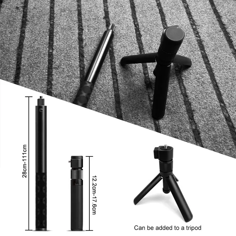 Ручная селфи палка и ручка монопод с винтом 1/4 для параномичной камеры Insta360