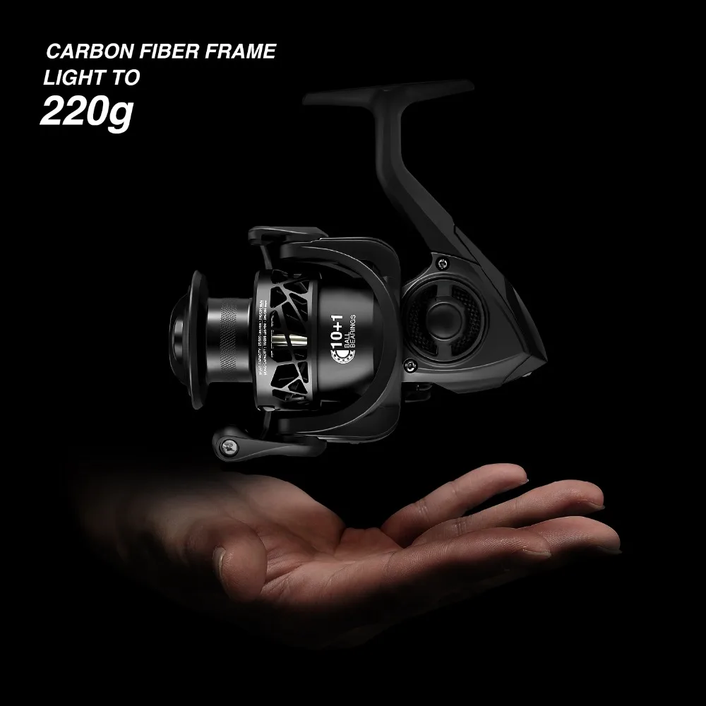 Piscifun Carbon X Spinning Reel Light to 162g 5.2:1 / 6.2:1 Gear Ratio 11 BB 1000 2000 3000 4000 Saltwater Fishing Reel