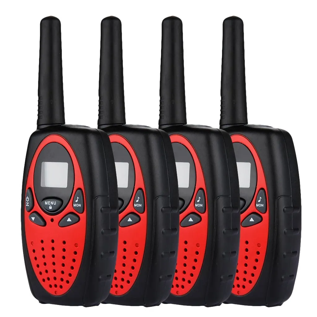 

2 pcs of MOOL 4X radio set 8 canals walkie talkie PMR Portable Radio reach 5 km 2 Way Radio LCD display UHF400-470MHZ