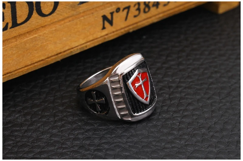 Fvermecky 2017 New Arrival Cross Pattern Shield Ring Men Cool Stainless Steel For Women Costume Jewelry BMTR0046 | Украшения и