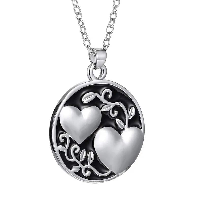 OneckOha модные ювелирные изделия ожерелье с двойным сердцем и монограммой сестры