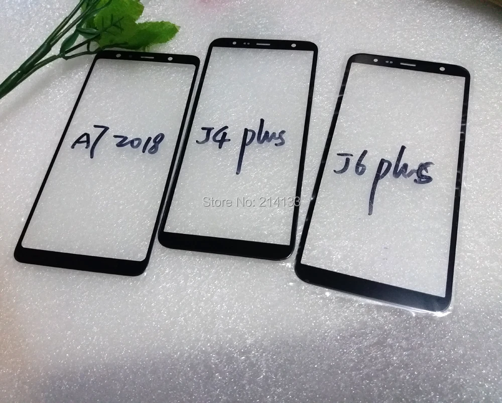 Внешнее стекло Запчасти для объективов для samsung A7 Переднее стекло J4 J4plus стеклянная панель Крышка J6 и J6 Plus с бесплатными инструментами