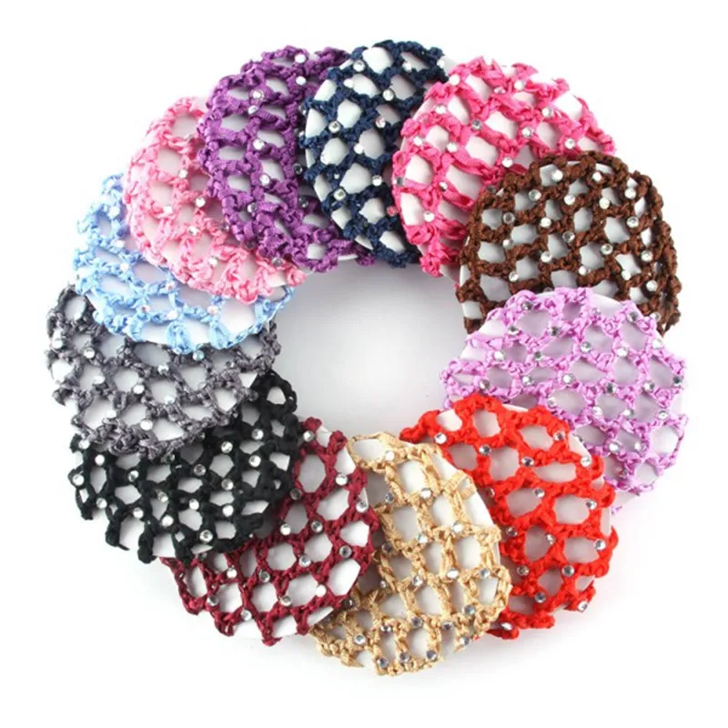 ROPALIA девушки булочка крышка Snood сетка для волос Женщины Балет Танцы Фигурное