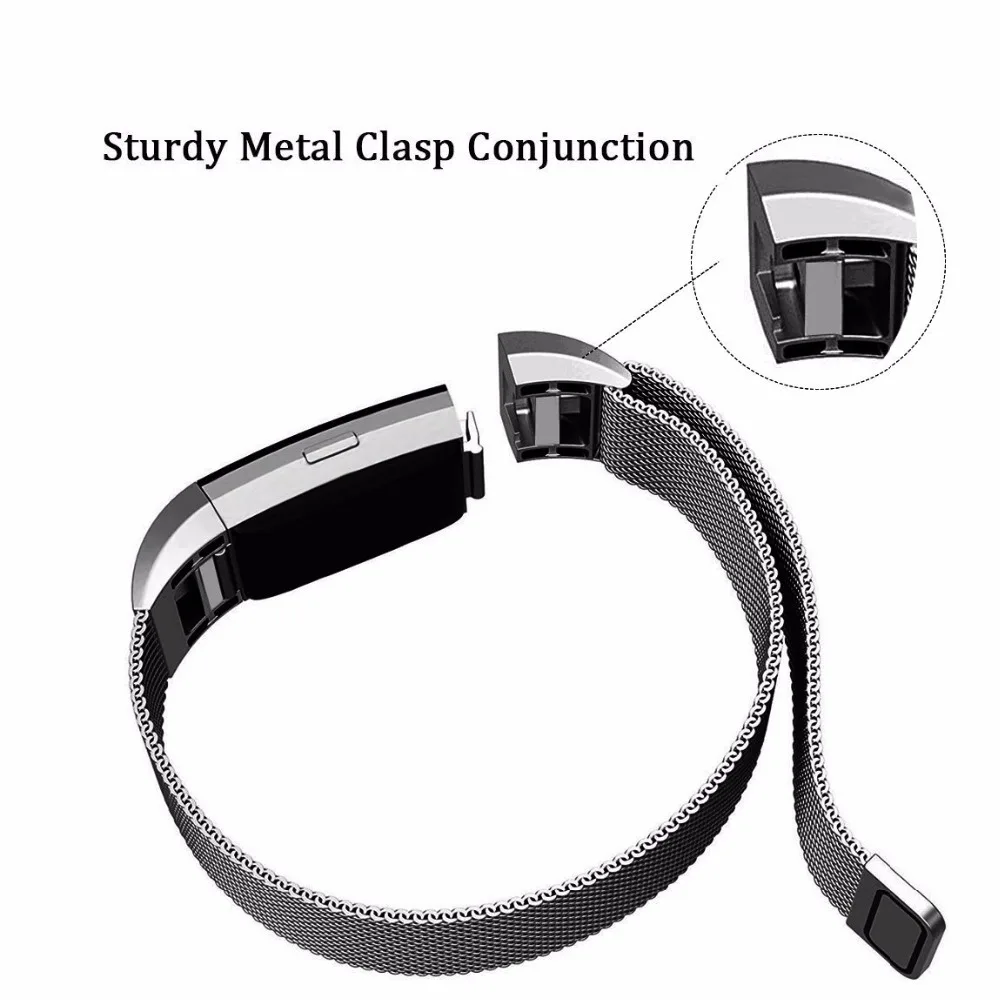 Magnetic Milanese Loop Wrist Strap Stainless Steel Band for Fitbit Charge 2 Men Woman Adjustable Replacemnt ( No Watch ) | Электроника