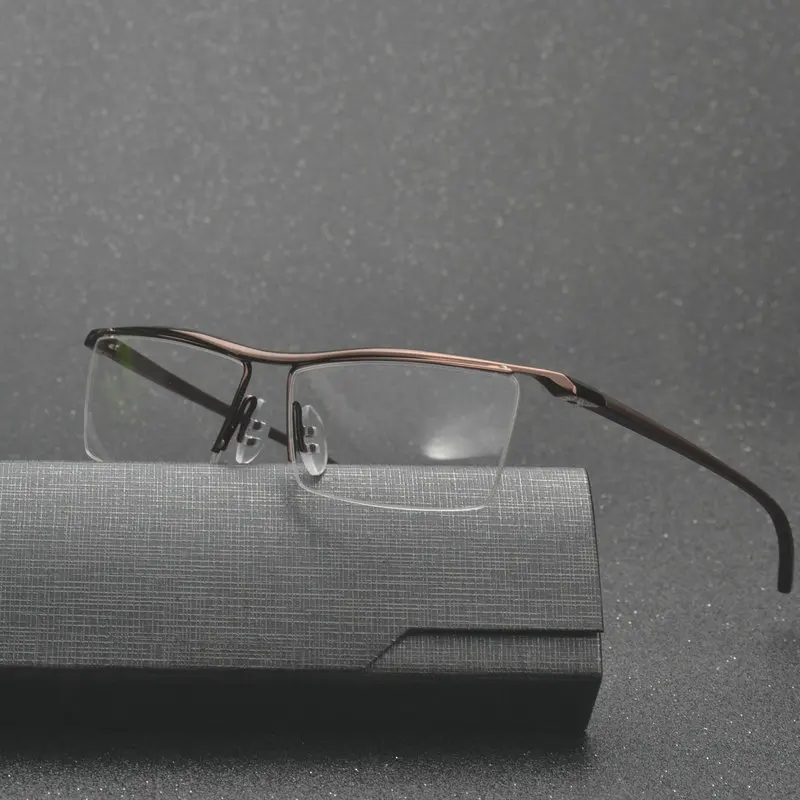 Оправа для мужских очков полуоправы большие очки лица оптические рецептурные