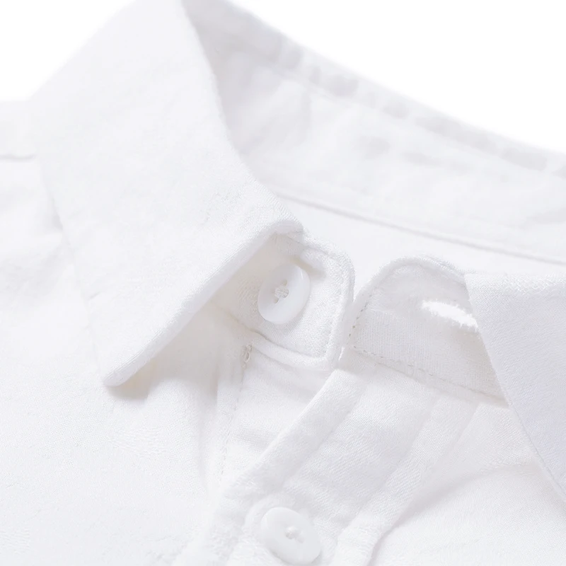 Рубашка мужская с длинным рукавом из хлопка и льна | Мужская одежда