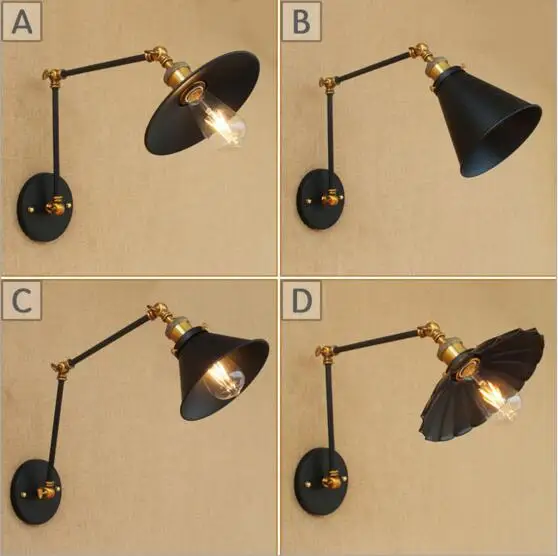Ретро Настенные светильники Эдисона в деревенском стиле для дома столовой