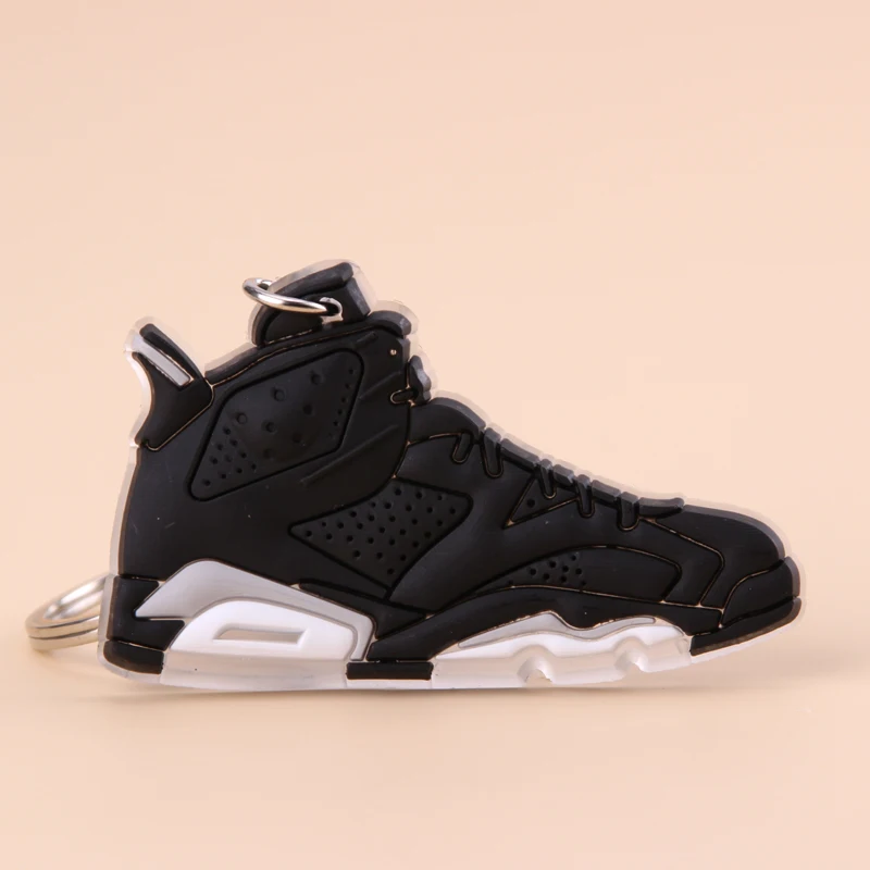 Picture Color09 Брелок Новые экзотические мини Jordan 6 Ретро обуви ключевая цепь Для мужчин и Для женщин детские подарочные брелки на баскетбольных кроссовок ключ держатель Porte Clef - Цвет: Picture Color09