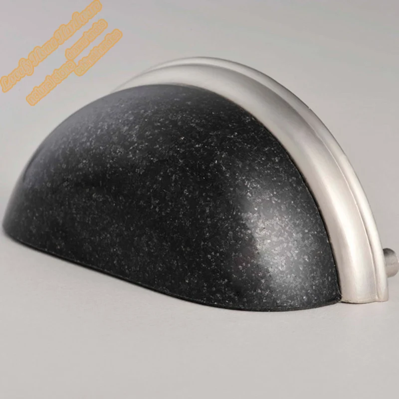 3 &quotпотянуть ручку ящика Шкаф Дверные ручки Китай черный Гранит с атласной