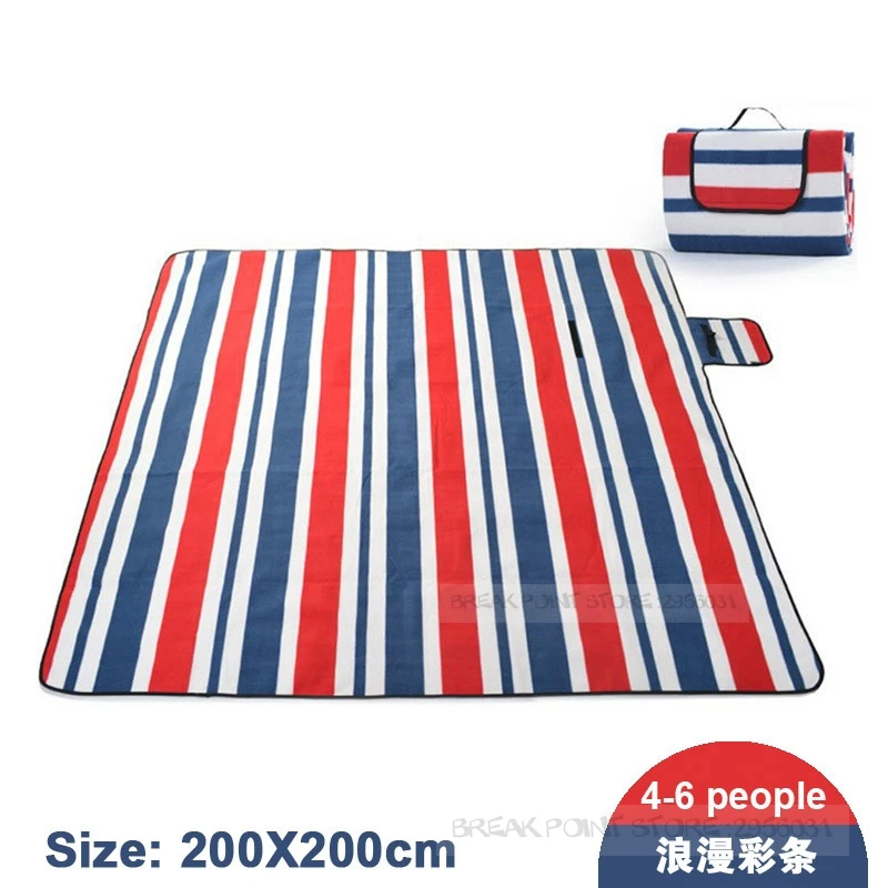 200*200 см пляжный коврик, одеяло, уличная пляжная подушка для кемпинга, многопользовательский складной детский плед, водонепроницаемый коврик для пикника, без песка