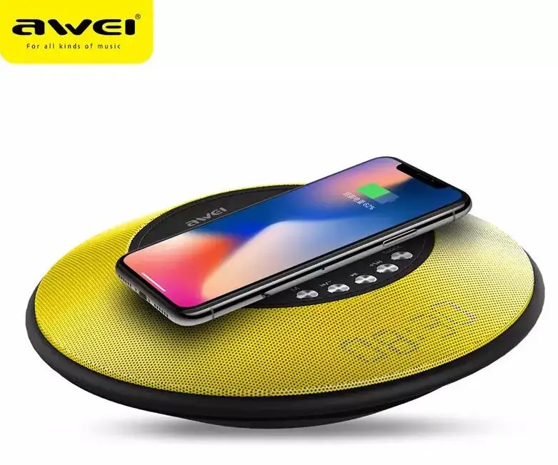 AWEI Y290 NFC Bluetooth динамик с беспроводным зарядным устройством Мини Портативный