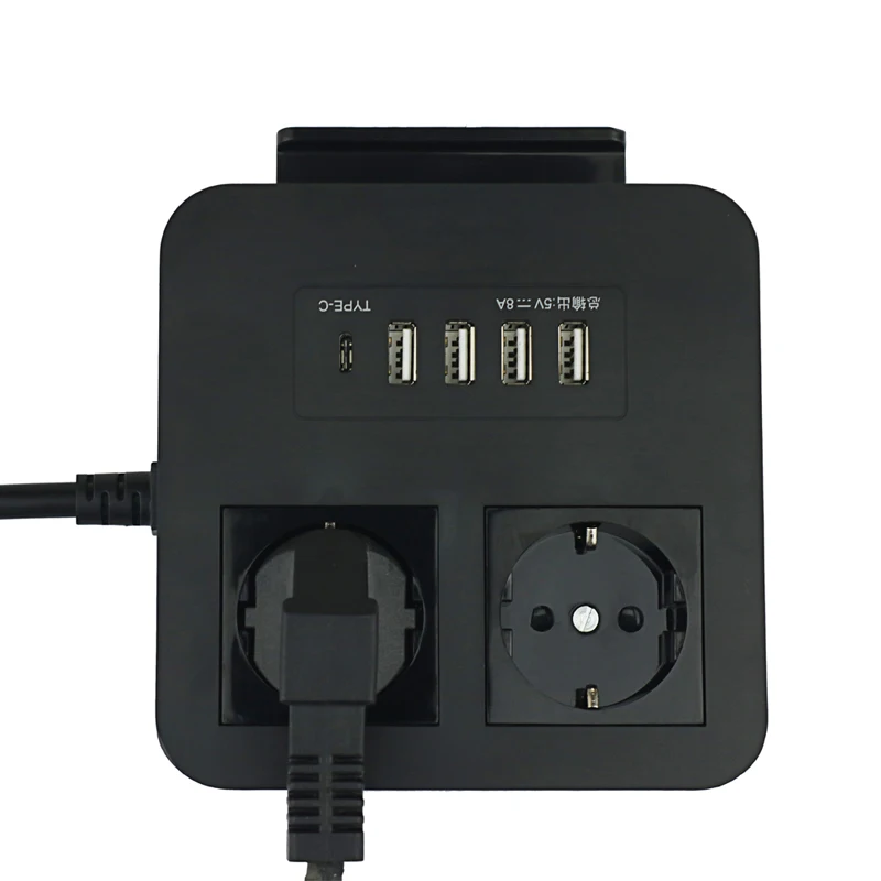 Настольный шнур питания 2 м: розетки европейского стандарта + 4 usb зарядного