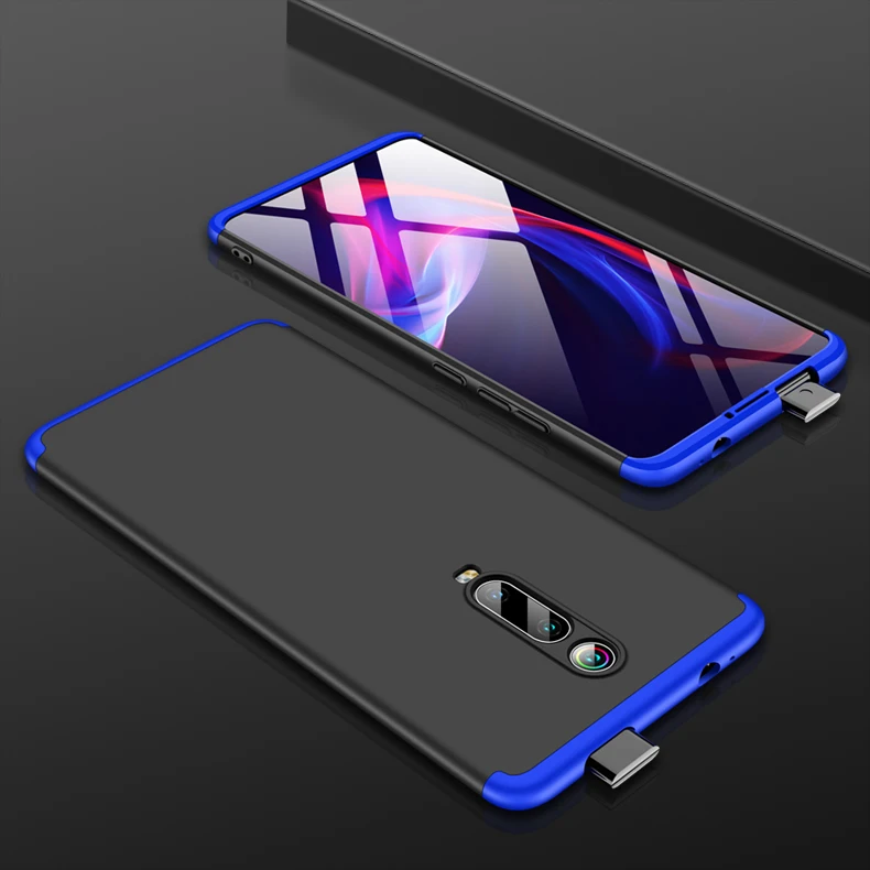 Чехол для Xiao mi Red mi K20 Pro mi 9T Pro mi 9T K20, чехол-бампер 360, роскошный защитный чехол из жесткого поликарбоната, защитный чехол - Цвет: blue black
