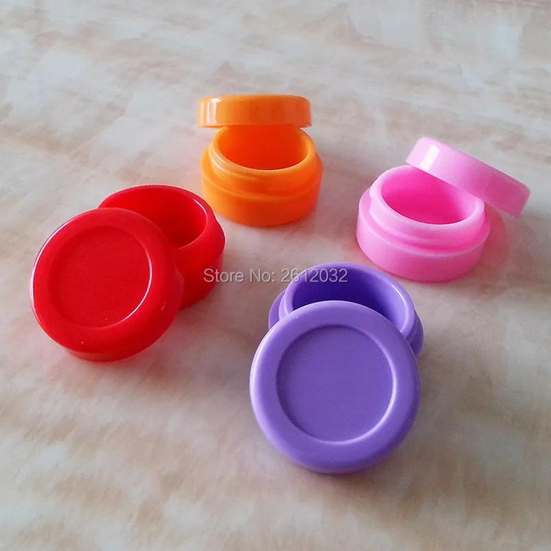 500pcs 5ml Nonstick Silicone Container Storage Box for Oil Wax Jar Dab Random Color