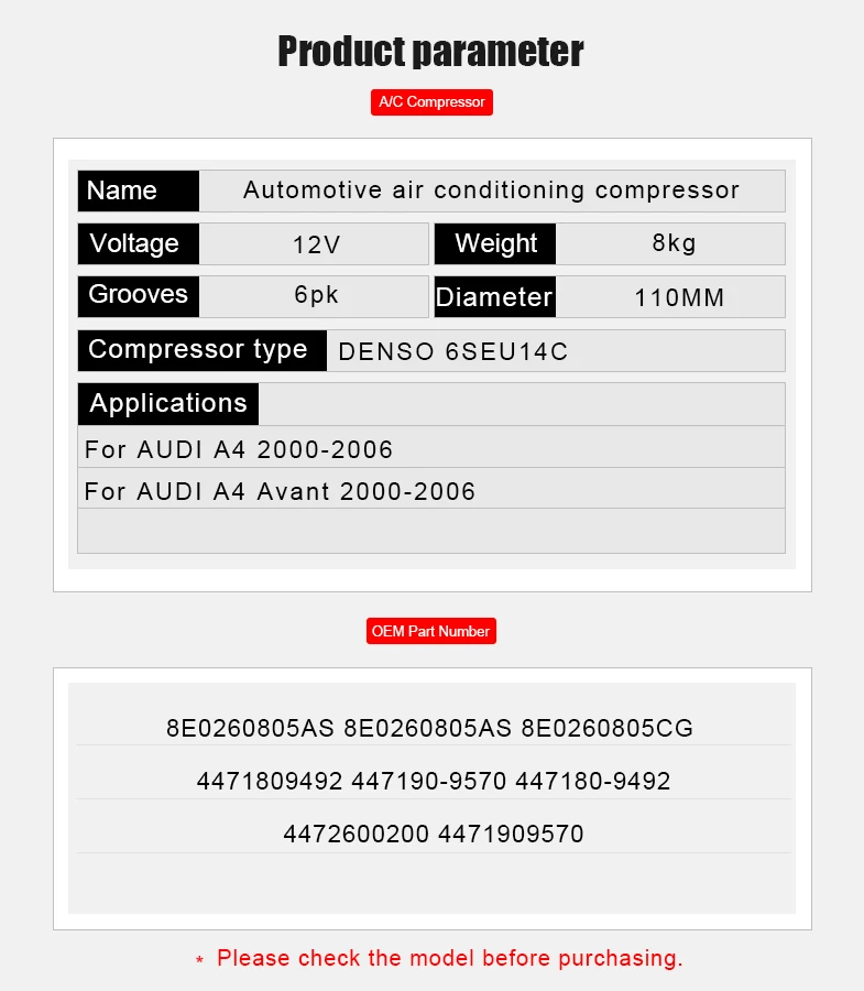 Для Audi a4 сцепления компрессора кондиционера для AUDI A4 Avant 6SEU14C 8E0260805AS 8E0260805AS 8E0260805CG 4471809492 447190-9570 447180-9492
