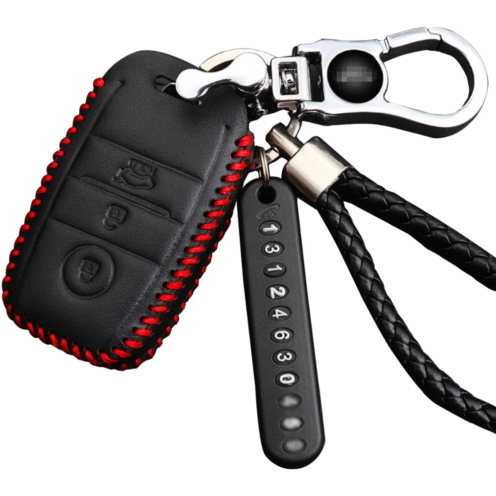 Кожаный чехол для автомобильного ключа KIA Rio 3 K2 K3 K4 K5 SportageR Sportage Sorento Soul Cerato Carens KX