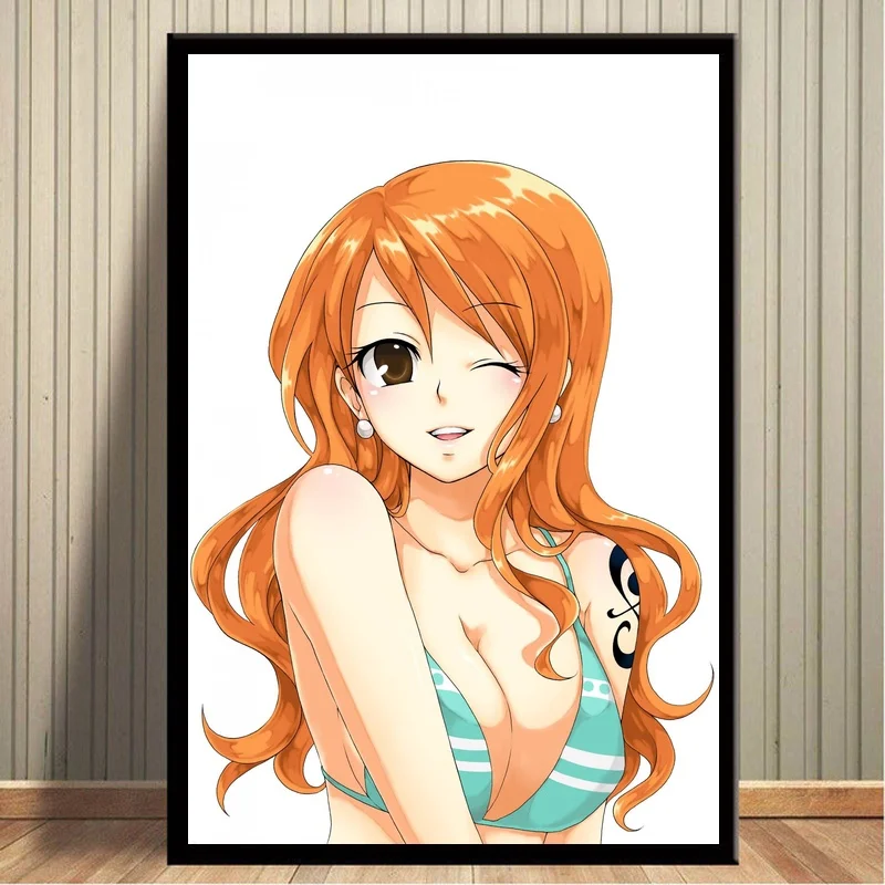 One Piece Nami аниме постер холст печать домашний декор настенное искусство без