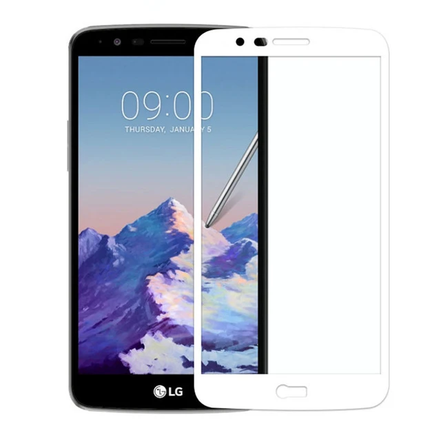 Закаленное стекло с полным покрытием для LG K8 2017 Защитная пленка экрана стекла LV3