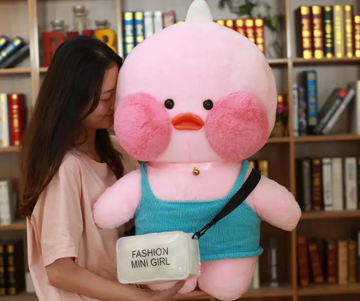 35 80 см Kawaii LaLafanfan кафе утка плюшевая игрушка мультяшная Милая Утка Мягкая кукла животные куклы детские игрушки подарок на день рождения для детей - Цвет: 35