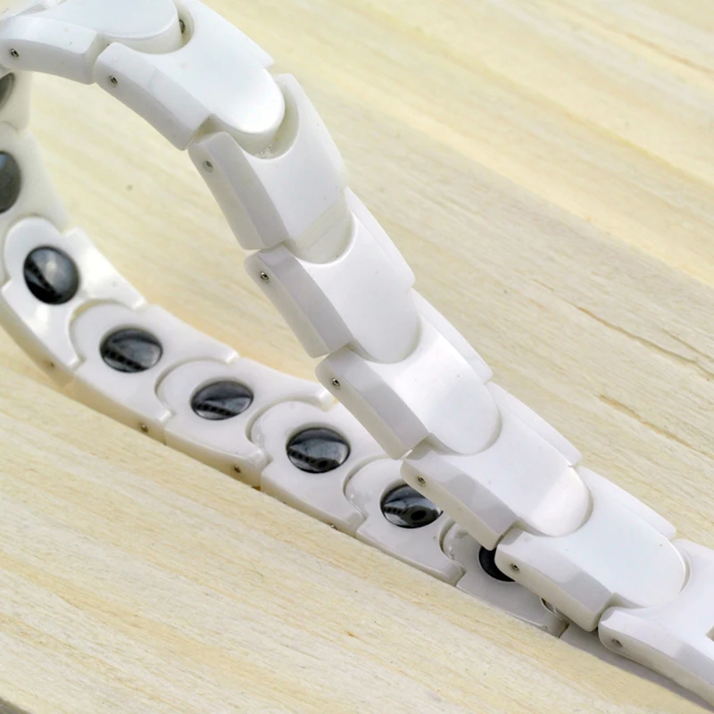 Женский браслет-шарма Healing Health магнитный белый керамический браслет с гематитом