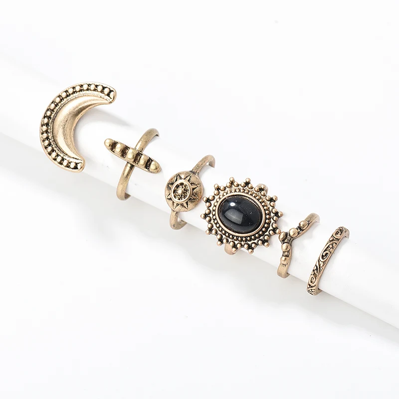 Новые богемные турецкий ручная набор колец для Для женщин 6 шт. Anillos Новинка 2017