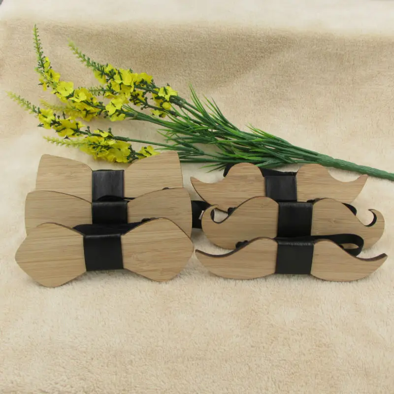 Новая мода геометрические усы деревянный галстук бабочка для мужчин из эко друга