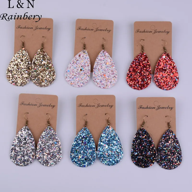 Серьги подвески в форме капли блестки различные цвета|dangle drop earings|dangle earringsdrop dangle