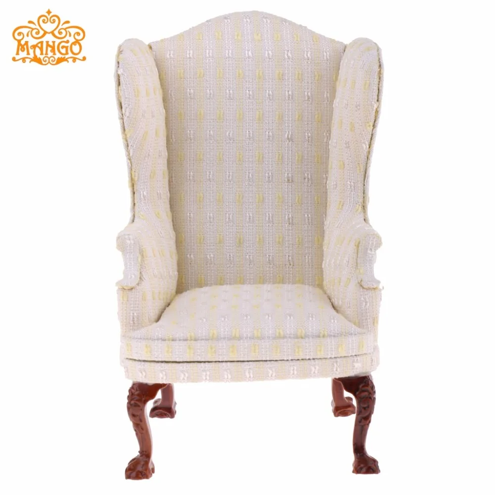 1/6 Dollhouse Living Room Furniture Wing Chair Single Couch Sofa for 1:6 Doll House Decor Kids Classic Birthday Gift Collect | Игрушки и