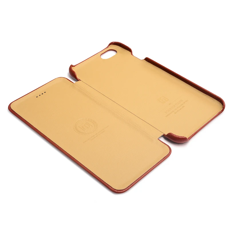 Защитный чехол ICARER из натуральной кожи на весь экран флип-чехол для Apple iPhone 6 6s Plus