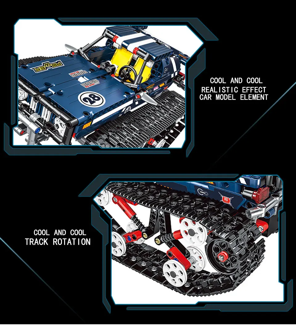 Technic City электрический скалолазание внедорожный автомобиль 2,4 г ручка дистанционного управления строительные блоки игрушки